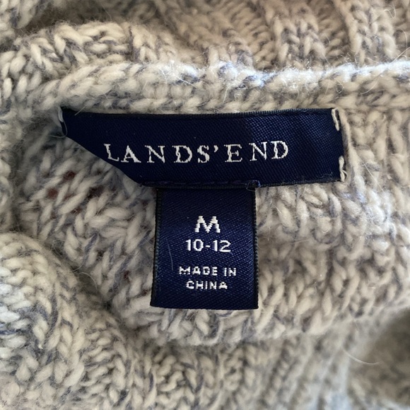 🍁Lands’ End beautiful womens medium grey very soft sweater turtleneck. - Picture 11 of 14